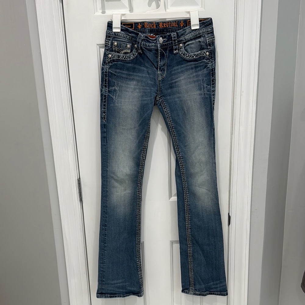 Rock Revival Women's Faded Blue Boot Cut Jeans